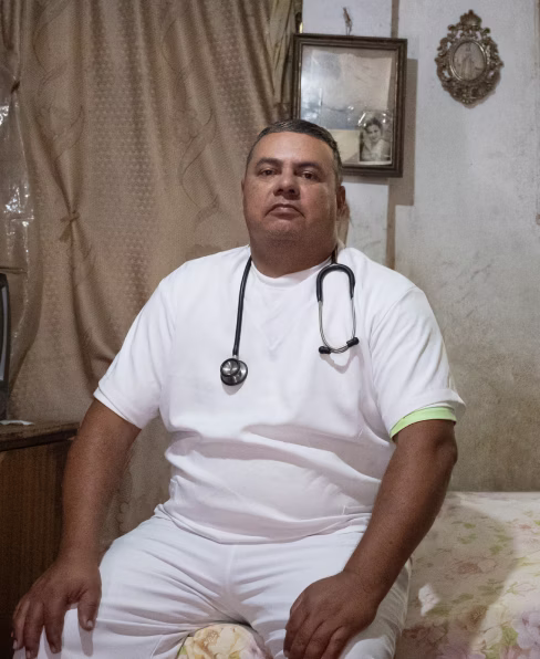 Image of a medical professional in their home